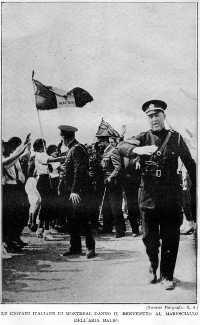 The young Italians from Montreal welcome the air marshal Balbo